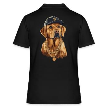 Labrador Portrait Labbi cooler Hund - Frauen Polo Shirt - Schwarz - Hinten - Ailine (174cm)