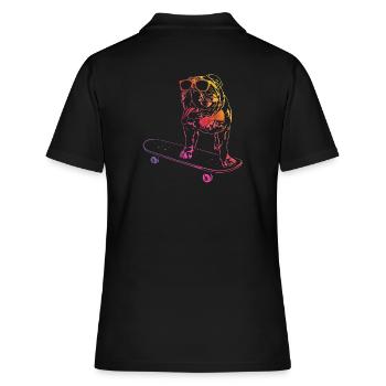 BULLDOG ANGLAIS - SKATEBOARD BULLDOG ANGLAIS - Polo Femme - noir - Dos - Ailine (174cm)