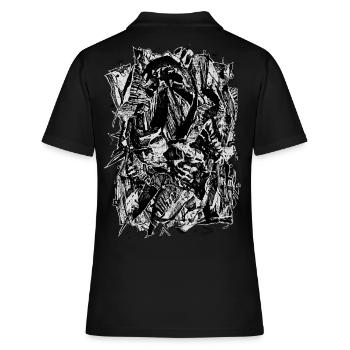 Abstraction de la mort - Polo Femme - noir - Dos - Ailine (174cm)
