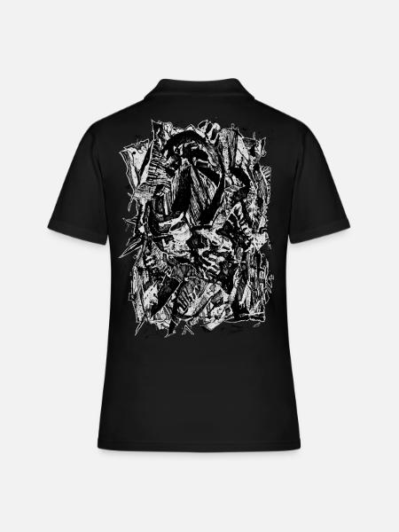 Abstraction de la mort - Polo Femme - noir