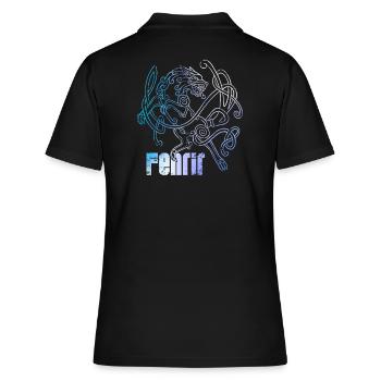 Viking Fenrir symbol - Women's Polo Shirt - black - Back - Ailine (174cm)