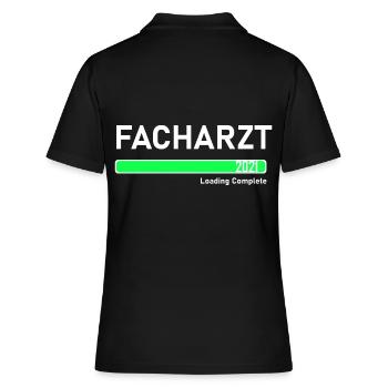 Facharzt Loading Facharztprüfung - Frauen Polo Shirt - Schwarz - Hinten - Ailine (174cm)