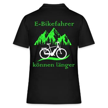 Drôle disant que les conducteurs de vélos électriques peuvent durer plus longtemps - Polo Femme - noir - Dos - Ailine (174cm)