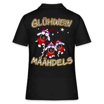 Glühwein Mädels - Frauen Polo Shirt - Schwarz - Hinten - Ailine (174cm)