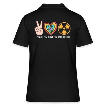 Radiologie Nuklear Atom Nuklearmedizin - Frauen Polo Shirt - Schwarz - Hinten - Ailine (174cm)