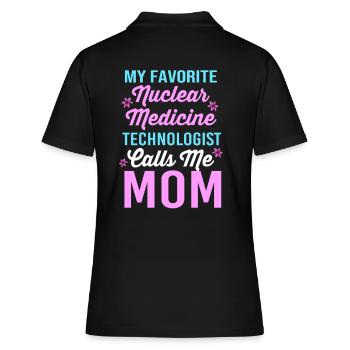 Nuklear Nuklearmedizin Atom Radiologie - Frauen Polo Shirt - Schwarz - Hinten - Ailine (174cm)