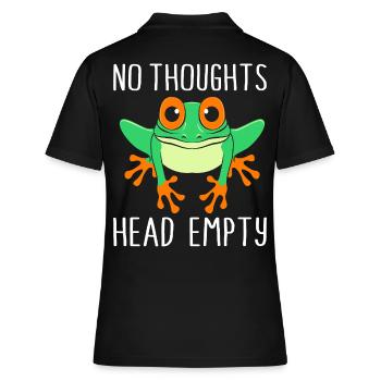 Laubfrosch Frosch - Frauen Polo Shirt - Schwarz - Hinten - Ailine (174cm)