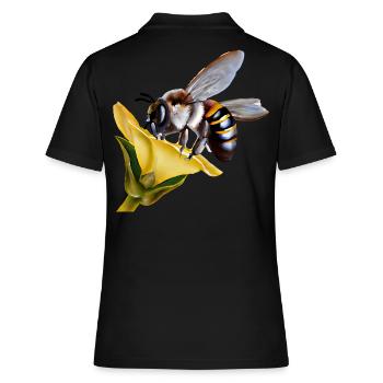 Fleißige Biene - Frauen Polo Shirt - Schwarz - Hinten - Ailine (174cm)
