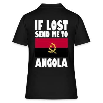 Drapeau de l’Angola - Polo Femme - noir - Dos - Ailine (174cm)