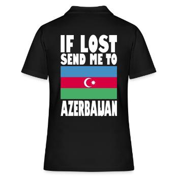 Drapeau de l’Azerbaïdjan - Polo Femme - noir - Dos - Ailine (174cm)