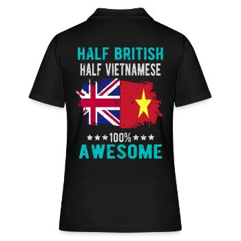 Moitié britannique moitié vietnamien - Polo Femme - noir - Dos - Ailine (174cm)