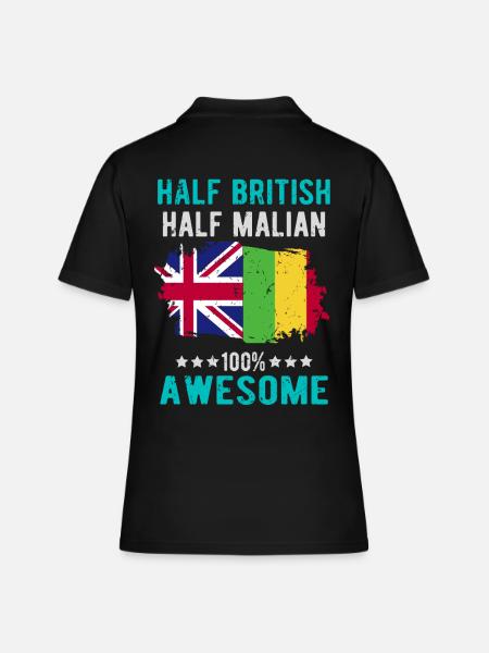 Moitié britannique moitié maliens - Polo Femme - noir