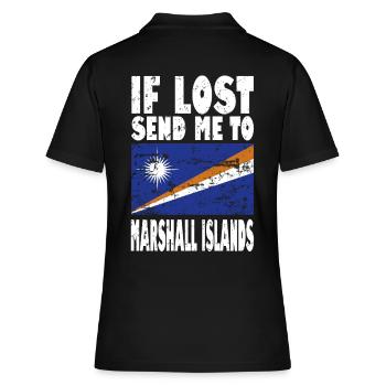 Drapeau des Îles Marshall - Polo Femme - noir - Dos - Ailine (174cm)