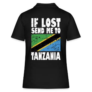 Drapeau de la Tanzanie - Polo Femme - noir - Dos - Ailine (174cm)