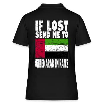 Drapeau des Émirats arabes unis - Polo Femme - noir - Dos - Ailine (174cm)