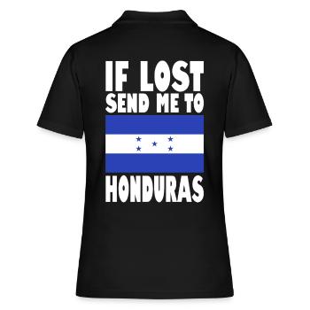 Drapeau du Honduras - Polo Femme - noir - Dos - Ailine (174cm)