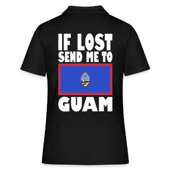 Drapeau de Guam - Polo Femme - noir - Dos - Ailine (174cm)