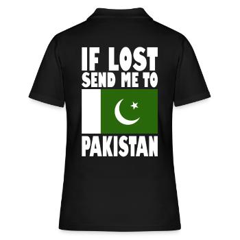 Pakistan Flag Saying - Women's Polo Shirt - black - Back - Ailine (174cm)