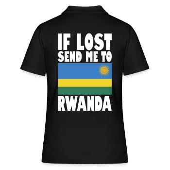 Drapeau du Rwanda - Polo Femme - noir - Dos - Ailine (174cm)