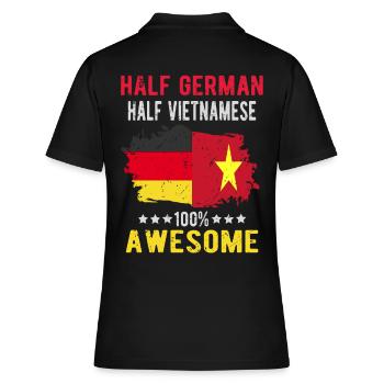 Moitié allemand moitié vietnamien - Polo Femme - noir - Dos - Ailine (174cm)