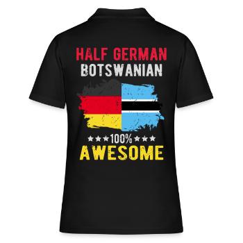 Moitié allemand moitié Batswana - Polo Femme - noir - Dos - Ailine (174cm)