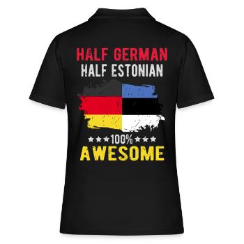 Moitié allemand moitié estonien - Polo Femme - noir - Dos - Ailine (174cm)