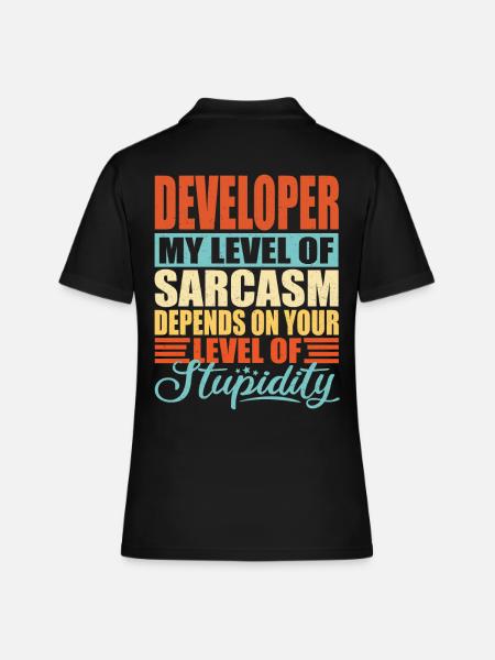 Developer Software Developer Computer Scientist Coder - Women's Polo Shirt - black