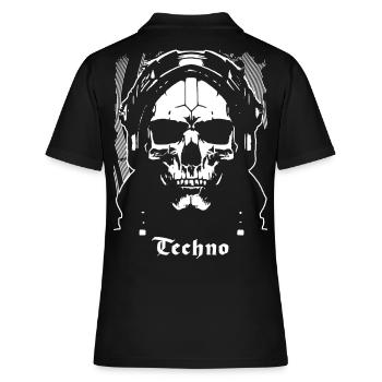 Techno - Women's Polo Shirt - black - Back - Ailine (174cm)