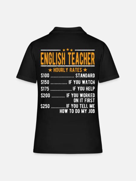 Salaire horaire des professeurs d’anglais - Polo Femme - noir