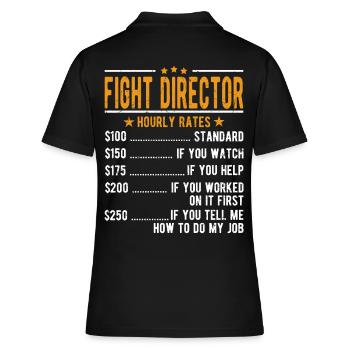Combat Director Hourly Wage - Women's Polo Shirt - black - Back - Ailine (174cm)