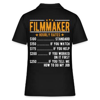 Cinéastes Salaire horaire - Polo Femme - noir - Dos - Ailine (174cm)