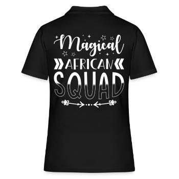 Groupe Afrique Troupe Africaine Magique - Polo Femme - noir - Dos - Ailine (174cm)