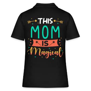 Mama Geschenk - Frauen Polo Shirt - Schwarz - Hinten - Ailine (174cm)
