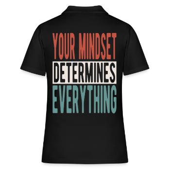 Your mindset determines everything - Women's Polo Shirt - black - Back - Ailine (174cm)