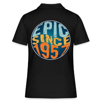 Episch Seit 1957 - Frauen Polo Shirt - Schwarz - Hinten - Ailine (174cm)