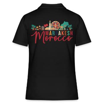 Marakech Maroc Souvenir - Polo Femme - noir - Dos - Ailine (174cm)