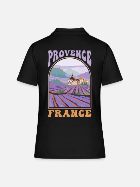 Provence France Souvenir - Polo Femme - noir