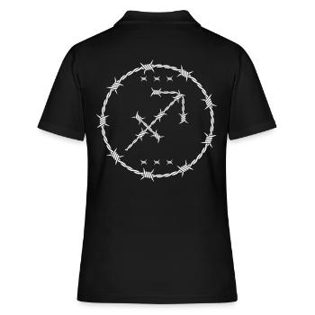 Schütze Sternzeichen - Frauen Polo Shirt - Schwarz - Hinten - Ailine (174cm)