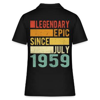 Birthday: July 1959 Legendary Epic - Women's Polo Shirt - black - Back - Ailine (174cm)