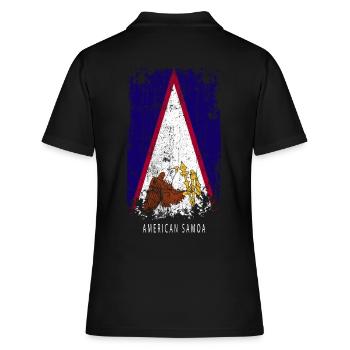 Souvenir avec le drapeau des Samoa américaines - Polo Femme - noir - Dos - Ailine (174cm)