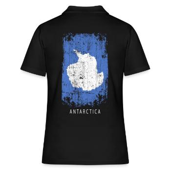 Souvenir avec le drapeau du pays de l’Antarctique - Polo Femme - noir - Dos - Ailine (174cm)