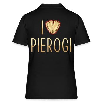 Pierogi dumplings J’adore pierogi - Polo Femme - noir - Dos - Ailine (174cm)
