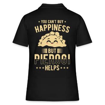 Pierogi dumplings - Women's Polo Shirt - black - Back - Ailine (174cm)