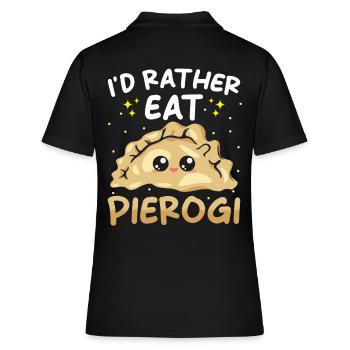 Pierogi dumplings - Women's Polo Shirt - black - Back - Ailine (174cm)