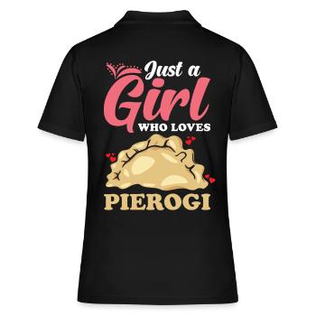 Pierogi dumplings - Women's Polo Shirt - black - Back - Ailine (174cm)