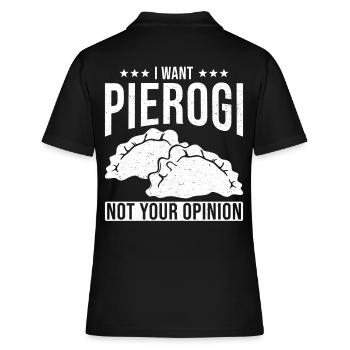 Pierogi dumplings - Women's Polo Shirt - black - Back - Ailine (174cm)