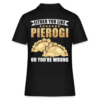 Pierogi dumplings - Women's Polo Shirt - black - Back - Ailine (174cm)