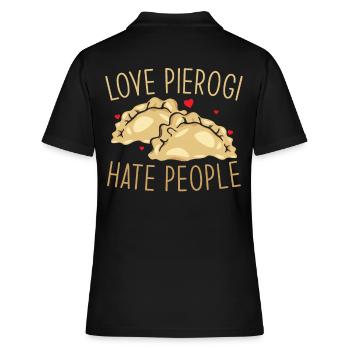 Boulettes Pierogi - Polo Femme - noir - Dos - Ailine (174cm)