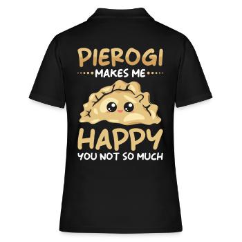 Pierogi dumplings - Women's Polo Shirt - black - Back - Ailine (174cm)