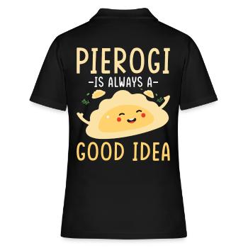 Boulettes Pierogi - Polo Femme - noir - Dos - Ailine (174cm)